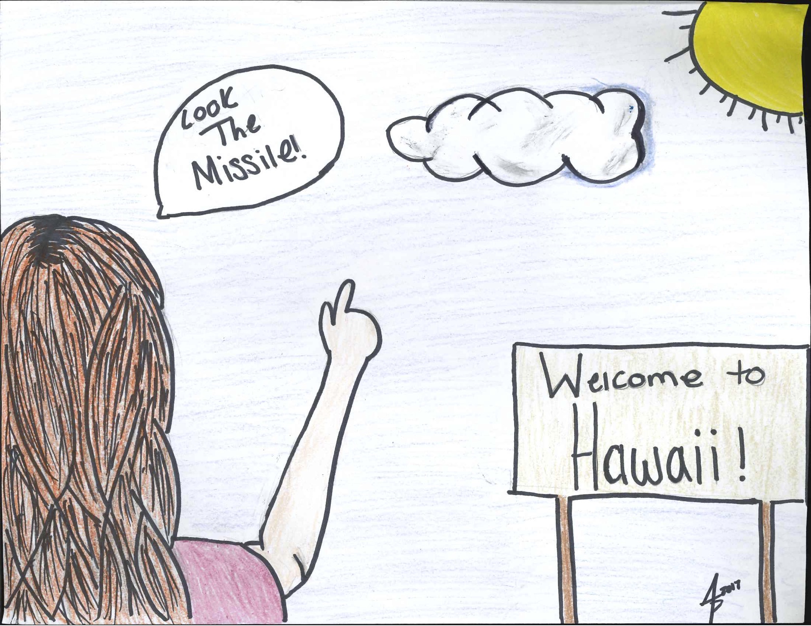 Editorial Cartoon: “Hawaii Missile Incoming!”