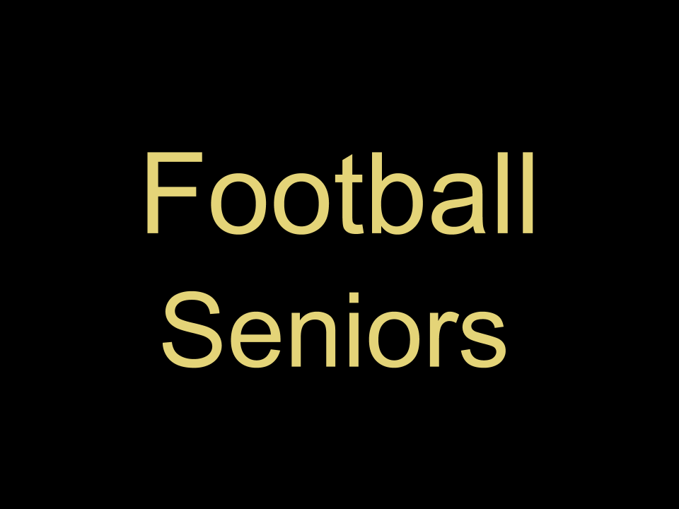 Seniors’ Last Football Game