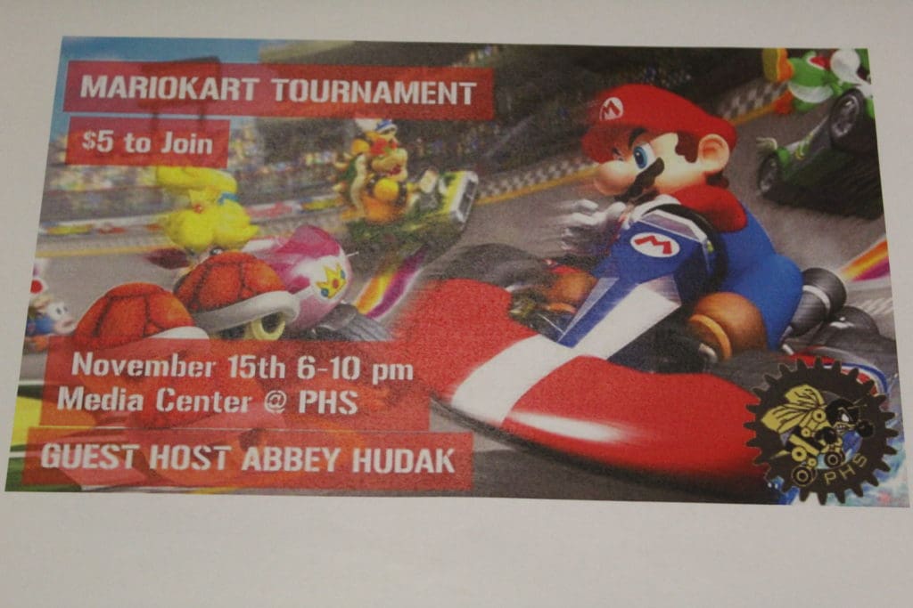 Mario tournament game night poster