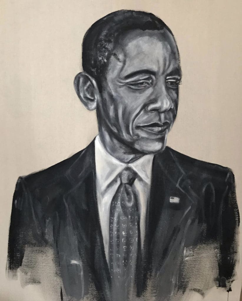 President Obama Portrait by Robert Vanivelt from Black History Month